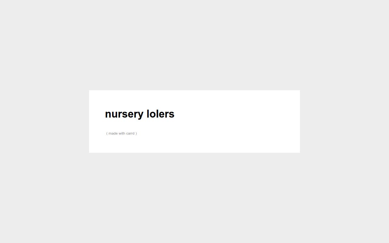 Carrd profile picture for @nursery